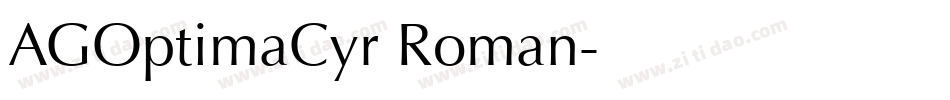 AGOptimaCyr Roman字体转换